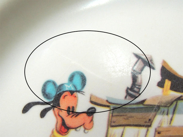 【ミッキーマウスクラブ】ドナルド&グーフィー&プルート・メラミン製・ヴィンテージ・プレート/皿