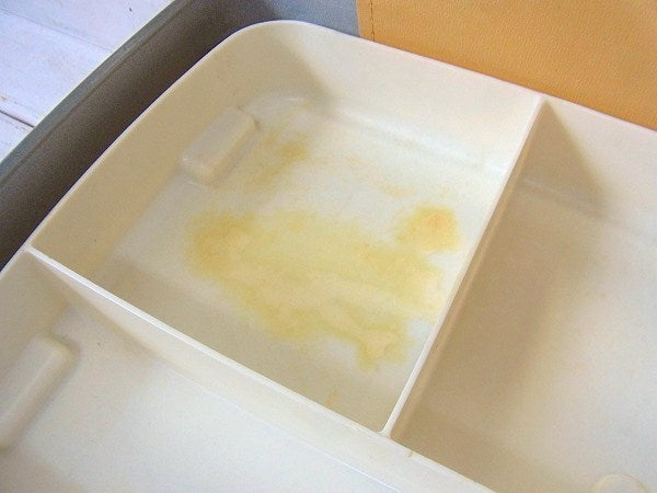 【Samsonite×Sears】サムソナイト・黄土色・ヴィンテージ・メイクボックス/コスメボックス