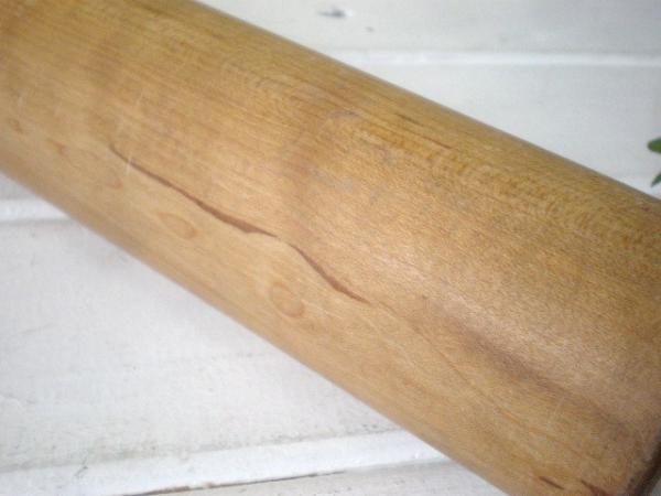 USA 木製・回転式アンティーク・ローリングピン/めん棒