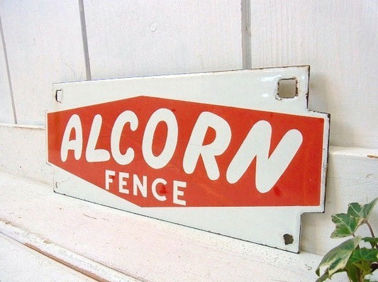ALCORN フェンス ホーロー・アドバタイジング・ヴィンテージ サインプレート 看板 USA