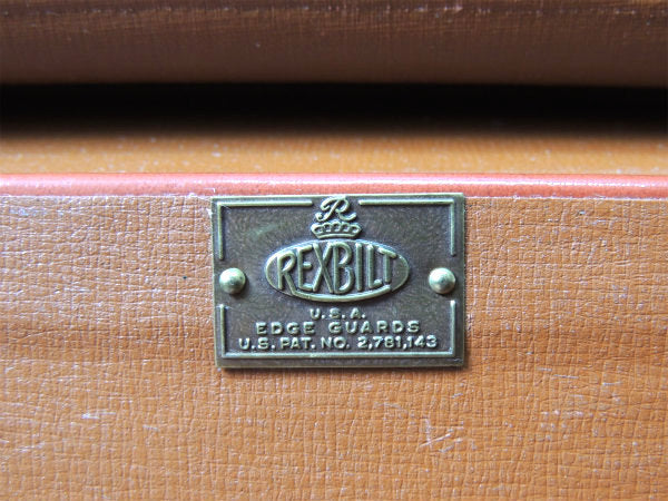 【REXBILT】レザー製×真鍮・ヴィンテージ・アタッシュケース/ブリーフケース/鞄 USA