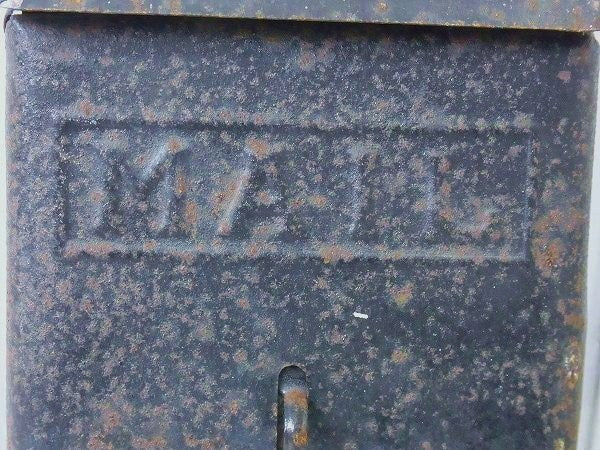 黒色のティン製・アンティーク・メールボックス/郵便受け/ポスト USA