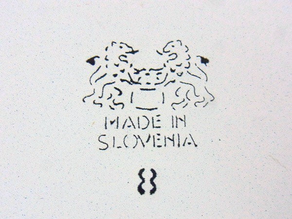 スロベニア製・水玉柄のヴィンテージ・ホーロー・ミルクパン/片手鍋/バターメルター