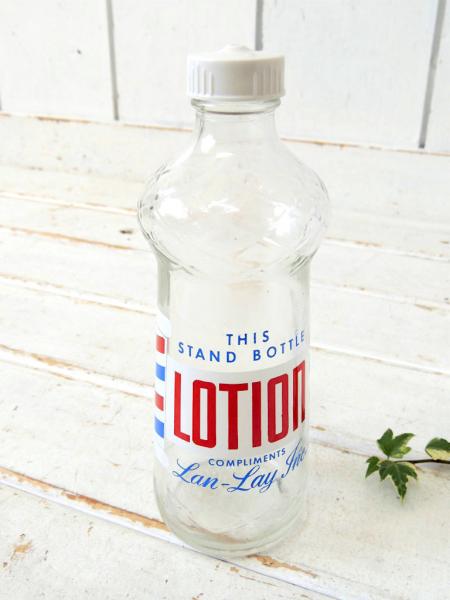 Lan-Lay Inc BARBER 床屋 サインポール・ヴィンテージ・ローションボトル・ガラス・瓶