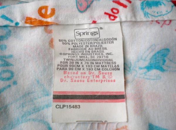 ドクタースース【キャット イン ザ ハット】ユーズドシーツ(1/2)