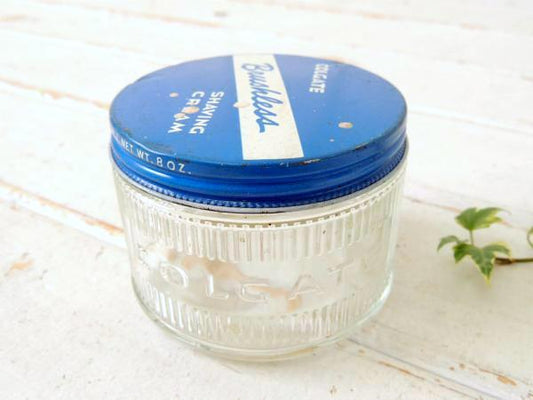 【COLGATE】コルゲート・シェービングクリームBARBER・USA・アンティーク・ガラス容器・瓶