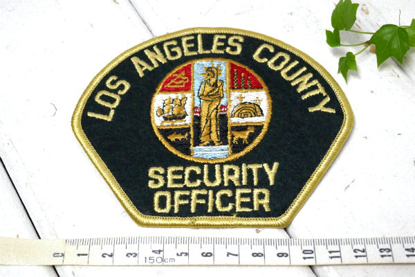 アメリカ合衆国・ロサンゼルス 保安官 LOS ANGELES 刺繍 ヴィンテージ ワッペン USA