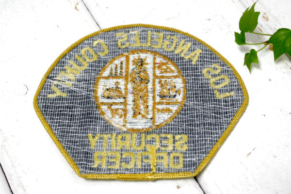アメリカ合衆国・ロサンゼルス 保安官 LOS ANGELES 刺繍 ヴィンテージ ワッペン USA