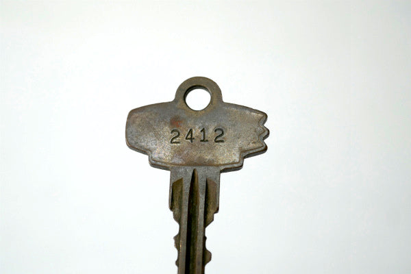 FORT LOCK イリノイ州 シカゴ・2412 ヴィンテージ 鍵 USA KEY 真鍮 キー