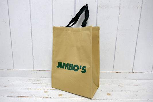 JIMBO'S ジンボーズ クラフト紙デザイン オーガニックスーパー エコバッグ 保温保冷バッグ