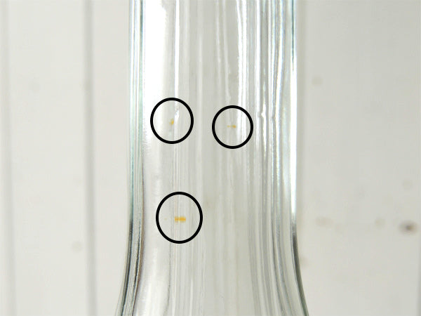 PGC・USA 縦リブ柄・クリアガラス・ヴィンテージ・フラワーベース・花瓶・ インテリア・花器