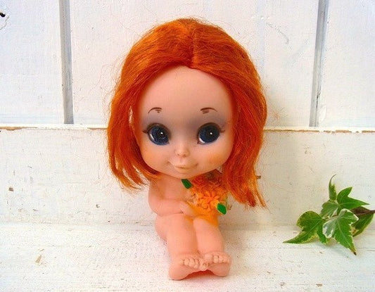 【KAMAR】カマー・花束を持った少女・1968年製・アンティーク・ドール/人形/ソフビドール