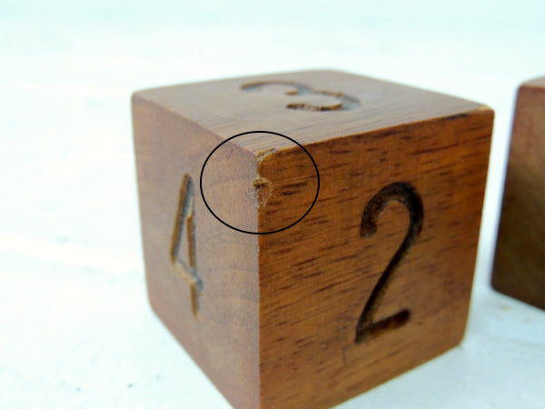 積み木・木製・ヴィンテージ・デスクカレンダー/卓上カレンダー USA