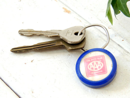 【AAA・トリプルエー】AUTO CLUB・ヴィンテージ・キーホルダー・アドバタイジング・モーター系
