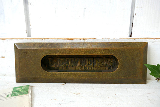LETTERS 真鍮製 アンティーク 郵便受け レターポスト レタースロット USA エクステリア
