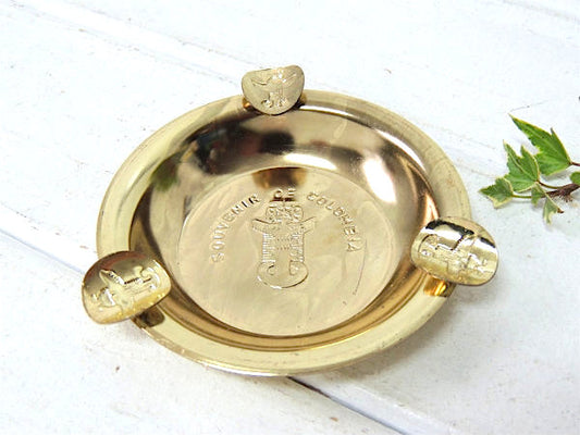 【SOUVENIR OF COLOMBIA】コロンビア・灰皿/アシュトレイ/ゴールドカラー