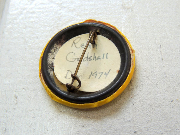 スマイル・キュート・花柄・ハット・ヴィンテージ・缶バッジ・ファッション・アクセサリー