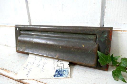 OLD 建材 USA アンティーク・レタースロット 郵便受け・ポスト 真鍮製 銅製 DIY 家づくり