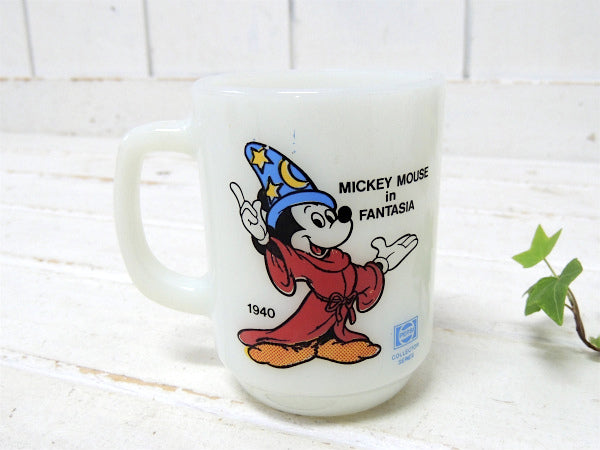 【FireKing】ミッキーマウス・ファンタジア・マグカップ/PEPSIコレクターシリーズ