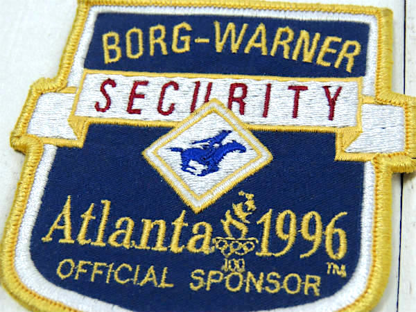 1996's アトランタ・オリンピック・ボーグワーナー保安・ヴィンテージ・刺繍・ワッペン・USA