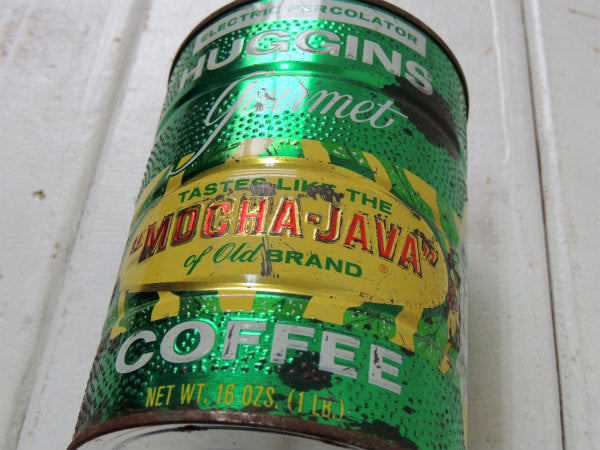 【MOCHA-JAVA】COFFEE・テキサス・ヒューストン・ブリキ製・ヴィンテージ・コーヒー缶