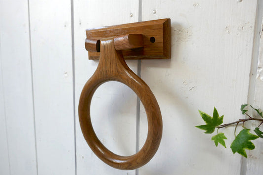 木製 ヴィンテージ タオルリング タオルハンガー パウダールーム トイレタリー カントリー USA