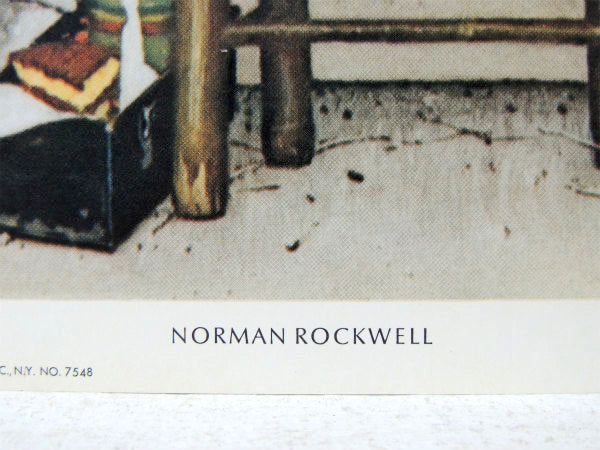 ノーマンロックウェル ライオン&看守 1972s・ヴィンテージ・ポスター・壁飾り・印刷物