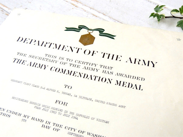 1964年 ベトナム戦争 US ARMY ヴィンテージ 米軍実物 印刷物 陸軍省 ミリタリー