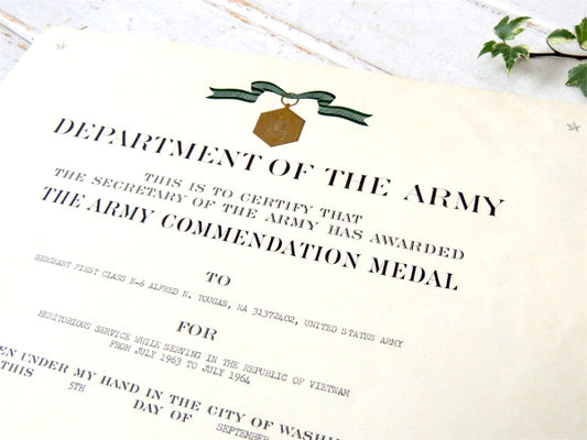 1964年 ベトナム戦争 US ARMY ヴィンテージ 米軍実物 印刷物 陸軍省 ミリタリー