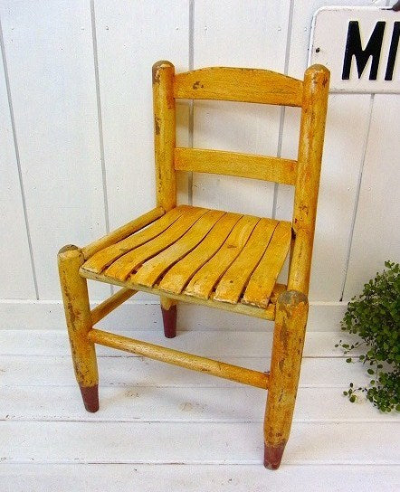 木製・アンティーク・子供イス/チャイルドチェア/椅子　USA