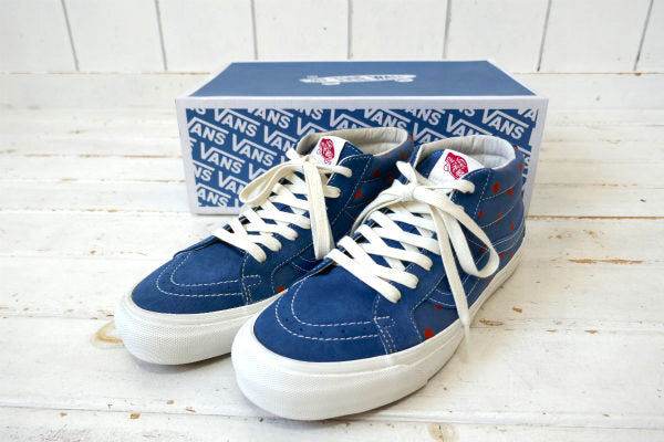 Vans バンズ Vault・SK8-MID・幾何学模様・ブルー・スニーカー・スケートミッド USA