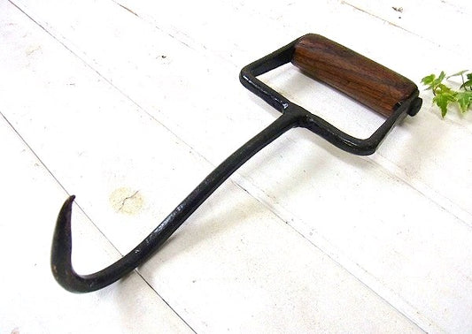 【カントリースタイル】アイアン製・アンティーク・フック・農具・ストローフック・USA