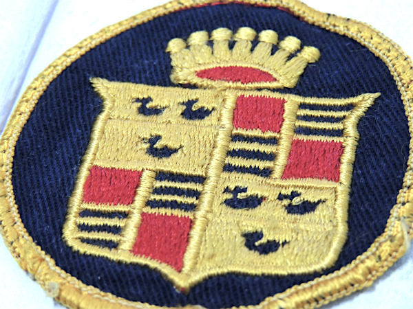 【GM・Cadillac】キャデラック・エンブレム・ロゴ・ヴィンテージ・ワッペン・刺繍・アメ車