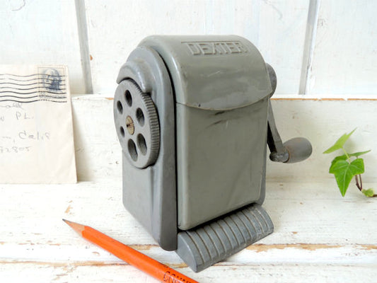 【DEXTER/APSCO】工業系・グレーカラー・アンティーク・ペンシルシャープナー・鉛筆削り・US