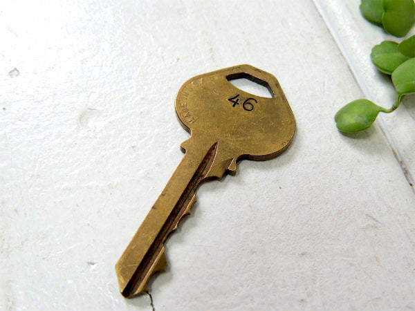 【真鍮製】ビンテージ鍵・キー“46/DO NOT DUPLICATE ”MADE IN USA