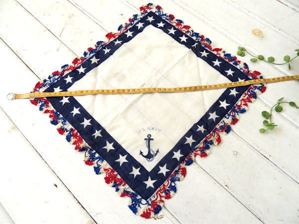 【US.NAVY】アメリカ海軍・ヴィンテージ・スカーフ(ハンカチーフ)・ミリタリー