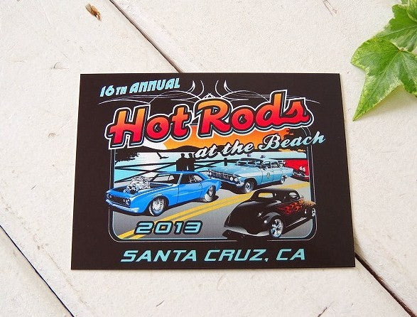 カリフォルニア USA サンタクルーズ 16TH Annual・ホットロッド・限定・ダッシュボード ステッカー アメ車 カスタムカー
