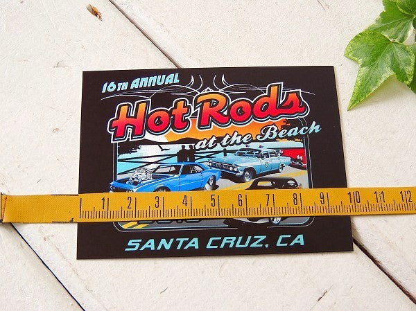 カリフォルニア USA サンタクルーズ 16TH Annual・ホットロッド・限定・ダッシュボード ステッカー アメ車 カスタムカー