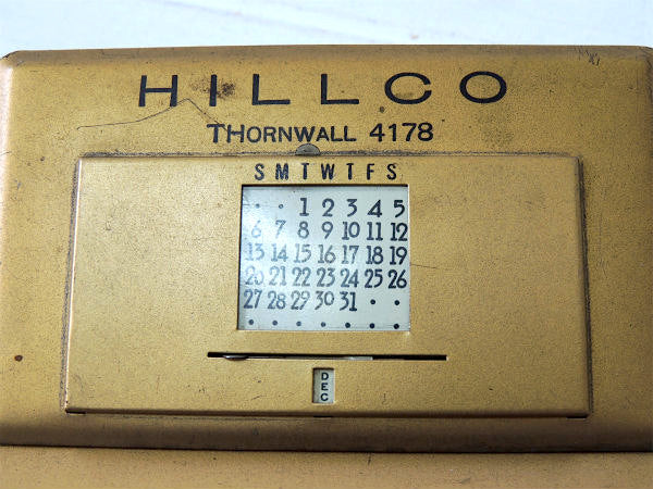 【HILCO】カレンダー付き・メタル製・アンティーク・クリップボード・アドバタイジング・企業物