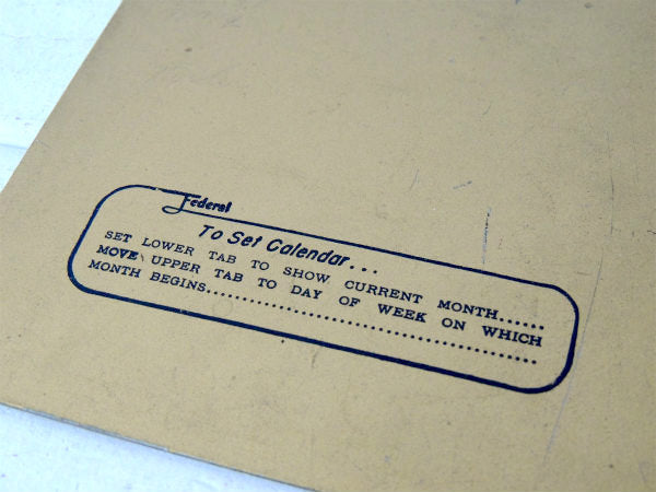 【HILCO】カレンダー付き・メタル製・アンティーク・クリップボード・アドバタイジング・企業物