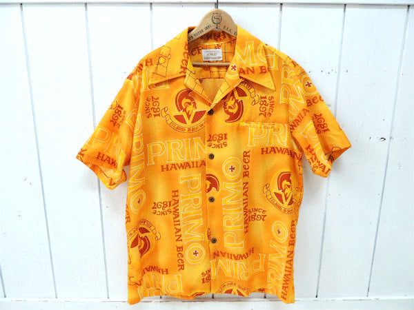 Kimo's PRIMO・プリモ柄・ヴィンテージ・アロハシャツ・アドバタイジング・古着