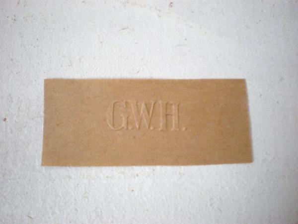 G.W.H. アイアン製・アンティーク・エンボススタンプ カンパニーシール