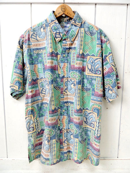【reyn spooner】レインスプーナー・裏生地・ヴィンテージ・アロハシャツ・メンズXL・古着