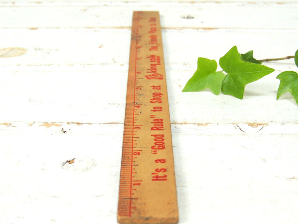 King cole markets アドバタイジング 木製 ヴィンテージ ルーラー ものさし 物さし 定規 カリフォルニア