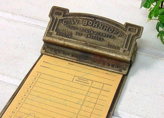 メタル製・小さなアドバタイジング・アンティーク・バインダー USA