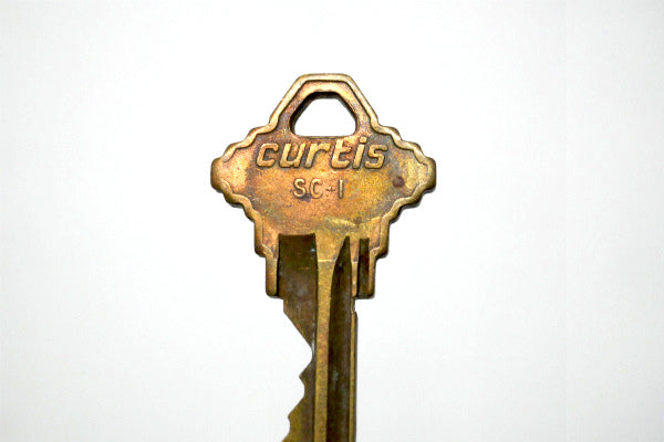USA カーティス curtis 鍵・OLD・ヴィンテージ・key・キー・真鍮製・キーホルダー