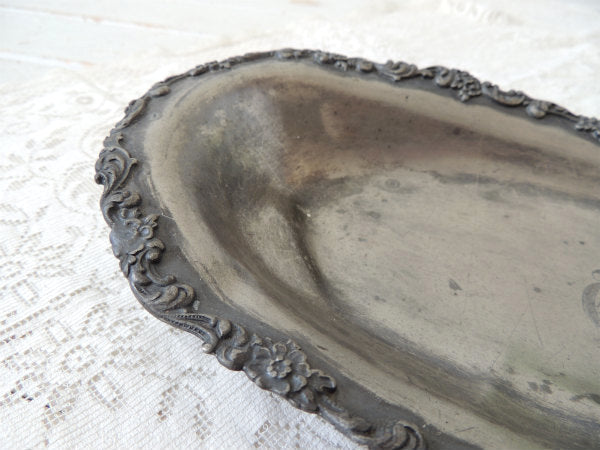 【Poole Silver Co】シルバープレート・アンティーク・ブレッドトレイ・プレート・銀食器