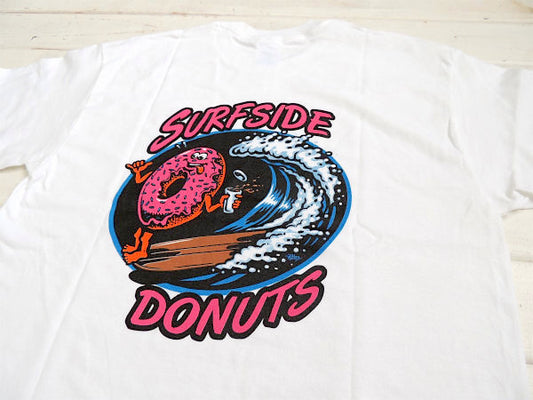 【SURFSIDE DONUTS】カリフォルニア・ピズモビーチ・オリジナル・Tシャツ(M)・ドーナツ