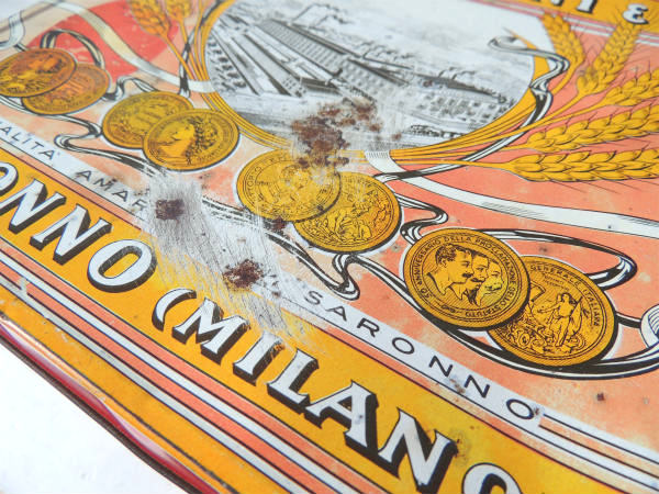 【D.LAZZARONI&C】イタリア・アマレッティ・ヴィンテージ・ティン缶/ビスケット缶