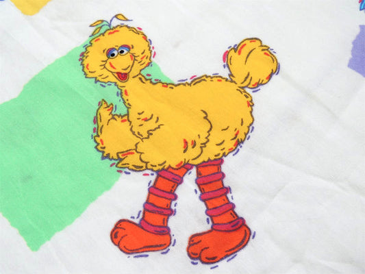 【セサミストリートの仲間たち】ビッグバード&エルモetc・ダンス柄・カーテン/生地/ファブリック